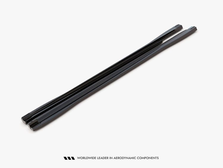 Maxton Design full body kit for Audi RSQ3 Sportback F3, featuring sleek styling components on a black vehicle.