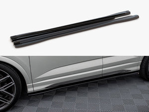 Maxton Design full body kit for Audi RSQ3 Sportback F3, including front and rear bumper modifications and side skirts.
