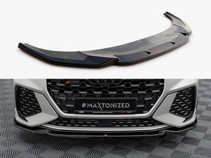 Maxton Design full body kit for Audi RSQ3 Sportback F3, including front bumper, side skirts, and rear diffuser, in black finish.
