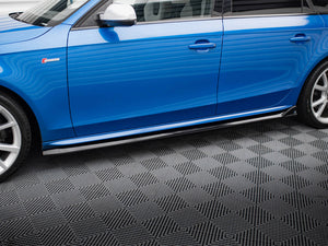 Maxton Design full body kit for Audi S4 Sedan B8, including front and rear bumper, side skirts, and styling components.