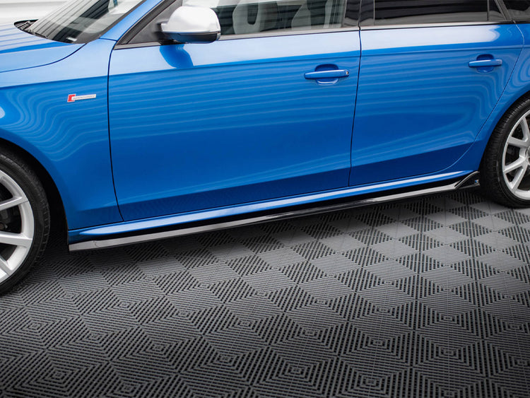 Maxton Design full body kit for Audi S4 Sedan B8, including front and rear bumper, side skirts, and styling components.