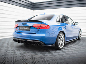 Maxton Design full body kit for Audi S4 Sedan B8, including front and rear bumpers, side skirts, and styling components.