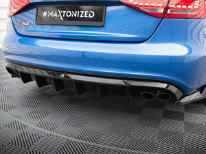 Maxton Design full body kit for Audi S4 Sedan B8, including front and rear bumpers, side skirts, and styling accents.