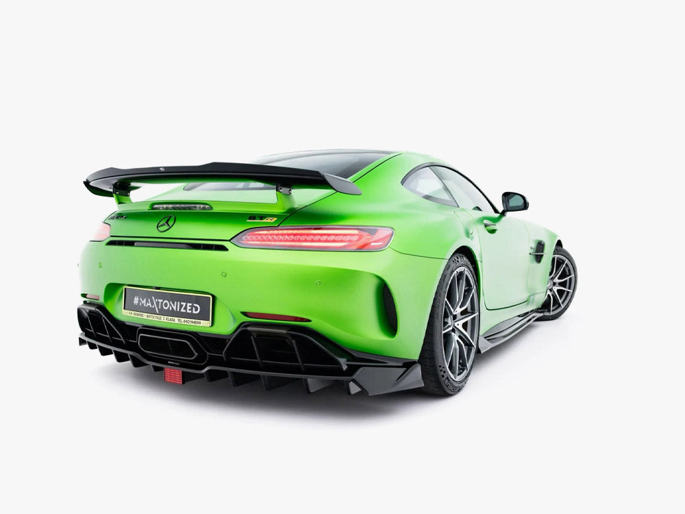 Maxton Design Mercedes-AMG GT R C190 facelift spoiler in black, enhancing sporty body styling with aerodynamic design