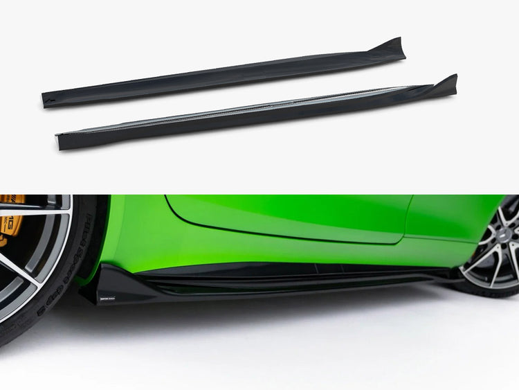 Maxton Design Mercedes-AMG GT R C190 facelift side skirt diffusers for body and styling, featuring sleek aerodynamic design.