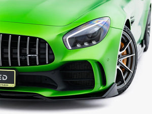 Maxton Design front splitter for Mercedes-AMG GT R C190 facelift, made of durable body and styling material for enhanced aerodynamics.