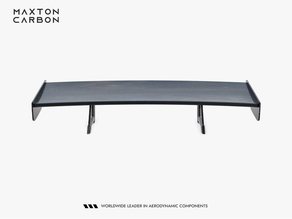 Carbon spoiler with LED light for Mercedes-AMG GTR C190 facelift, MAXTON® DESIGN body styling accessory on a car.