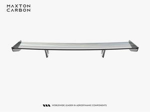 Carbon spoiler for Mercedes-AMG GTR C190 facelift, MAXTON® DESIGN body and styling accessory, shown on car with sleek finish.