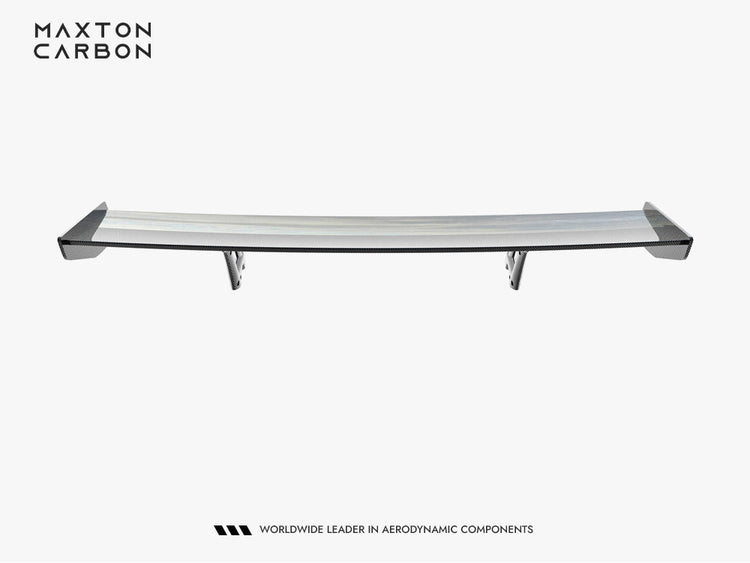 Carbon spoiler for Mercedes-AMG GTR C190 facelift, MAXTON® DESIGN body and styling accessory, shown on car with sleek finish.