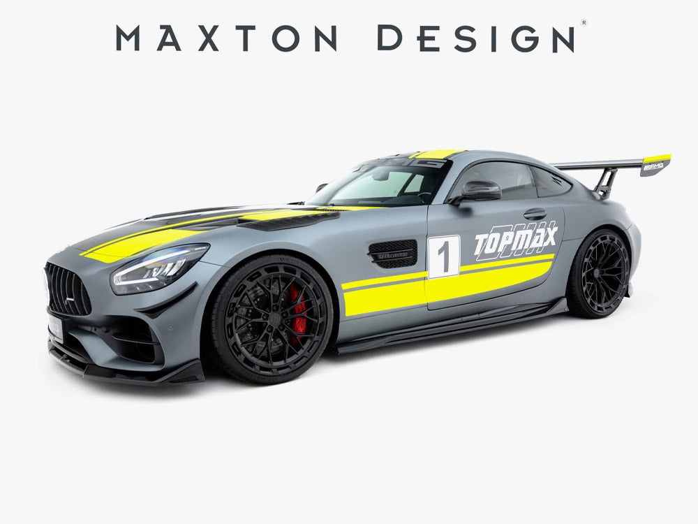 Maxton Design Mercedes-AMG GT C C190 facelift full body kit, including front and rear bumper enhancements and side skirts.