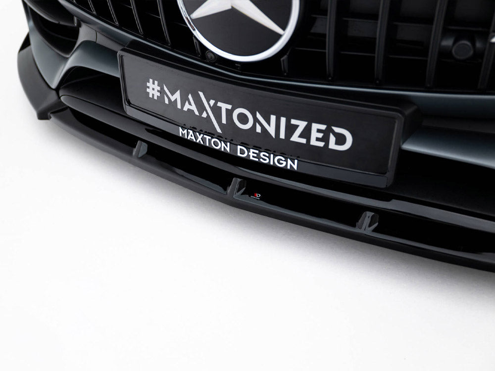Maxton Design Mercedes-AMG GT C C190 Facelift full body kit, including front and rear bumper parts, in black with aerodynamic styling.