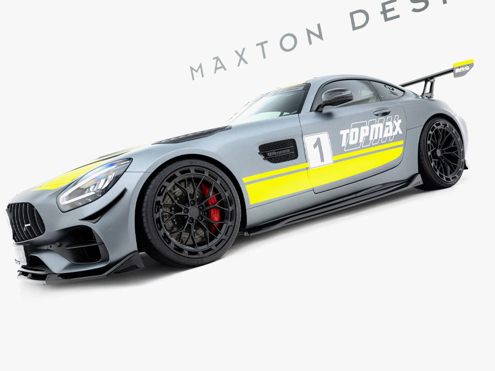 Maxton Design full body kit for Mercedes-AMG GT C C190 facelift, featuring styling enhancements and body modifications.