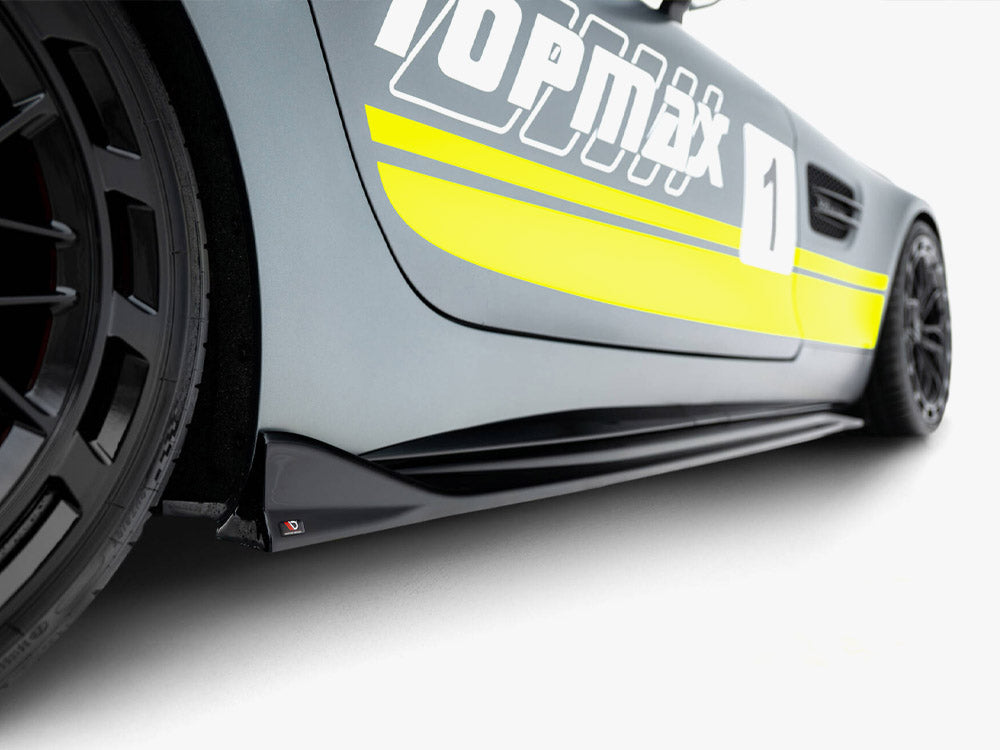 Maxton Design Mercedes-AMG GT C C190 Facelift full body kit showcasing front bumper, side skirts, and rear diffuser in high-quality finish.