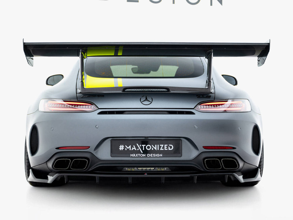 Maxton Design Mercedes-AMG GT C C190 facelift full body kit for styling, featuring front and rear bumper components and side skirts.