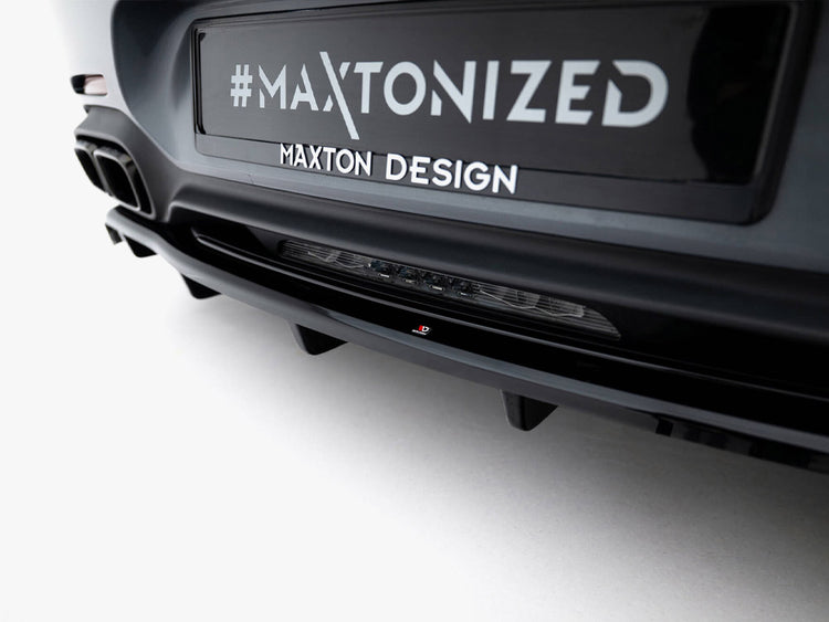 Maxton Design Mercedes-AMG GT C C190 facelift full body kit with front splitter, side skirts, and rear diffuser for enhanced styling.
