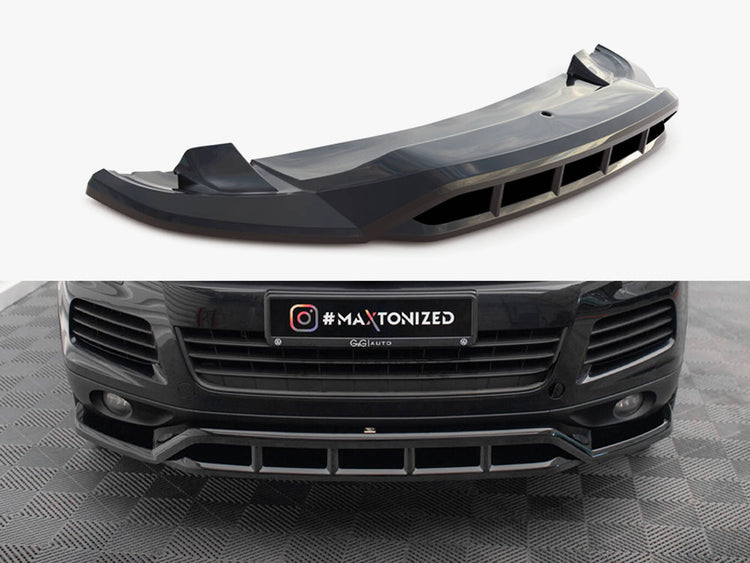 Maxton Design Volkswagen Touareg Mk2 full body kit showing front bumper, side skirts, and rear diffuser in black finish.