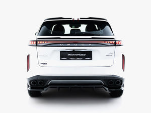 Maxton Design full body kit for Omoda 9 Mk1, including front and rear bumper, side skirts, and styling components.