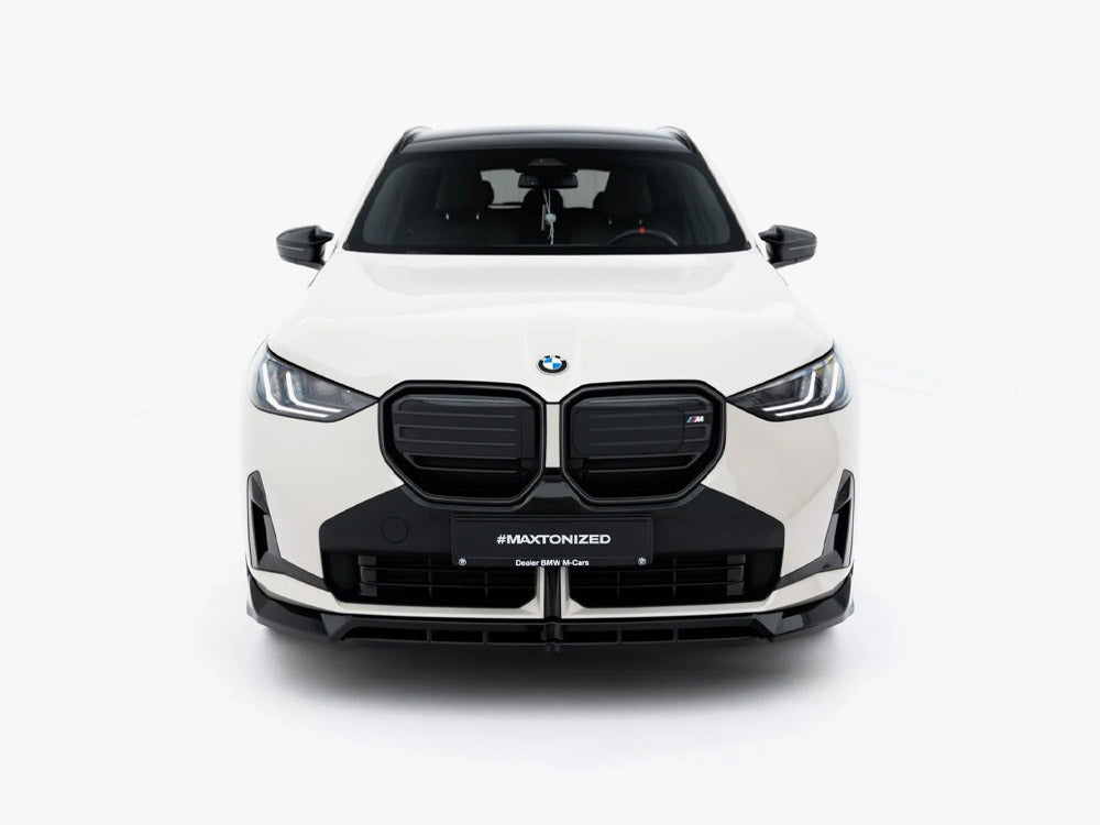 Maxton Design front splitter for BMW X3 M50 G45, body and styling accessory, black aerodynamic upgrade with mounting details