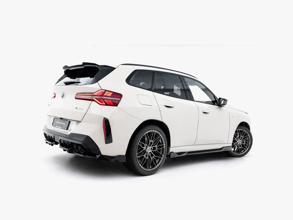 Maxton Design BMW X3 M50 G45 side skirt diffusers in black, styled for sporty body and styling enhancement.