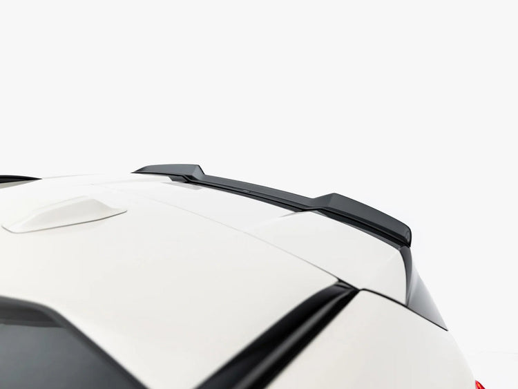 Maxton Design BMW X3 M50 G45 spoiler in black, body styling accessory with aerodynamic design, installed on the vehicle's rear.