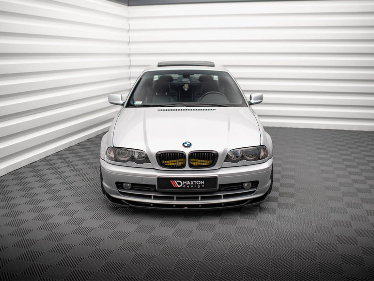 Maxton Design full body kit for BMW 3 Coupe E46, including front and rear bumpers and side skirts, on a white background.