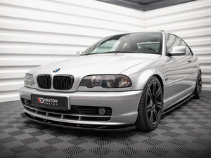 Maxton Design BMW 3 Series E46 coupe full body kit, including front bumper, side skirts, and rear diffuser, installed on vehicle.