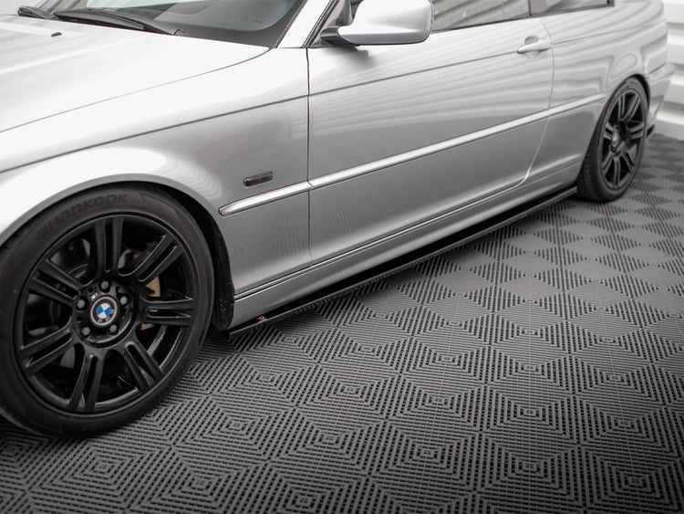 Full body kit for BMW 3 Coupe E46 by MAXTON® DESIGN, featuring front bumper, side skirts, and rear diffuser in the image.