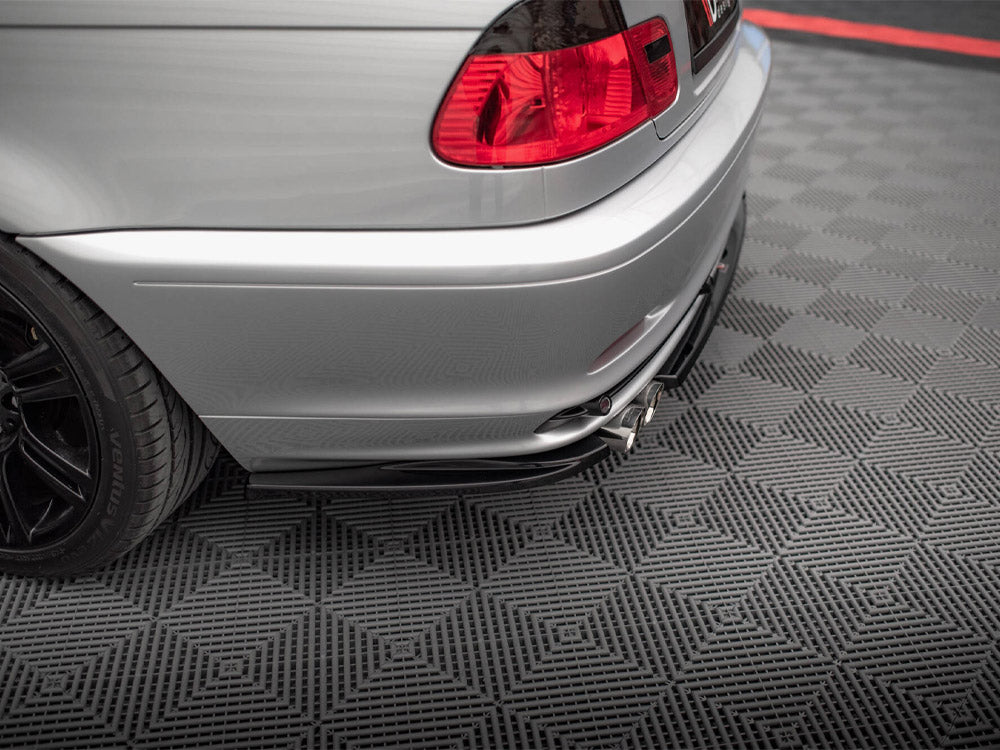 Maxton Design BMW 3 Coupe E46 full body kit including front bumper, side skirts, and rear diffuser on a white background