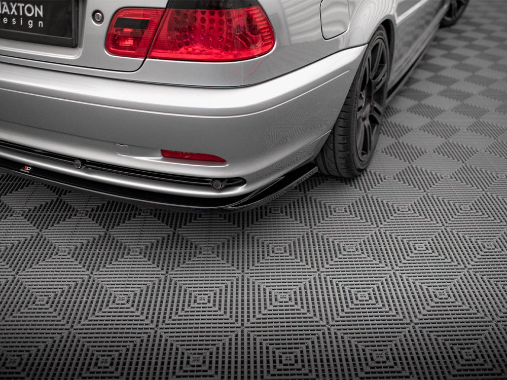 Maxton Design BMW 3 Coupe E46 full body kit, including front and rear bumpers, side skirts, in black finish.
