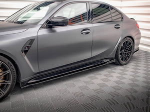 Maxton Design BMW M3 G80 full body kit, including front splitter, side skirts, and rear diffuser for enhanced sporty styling.