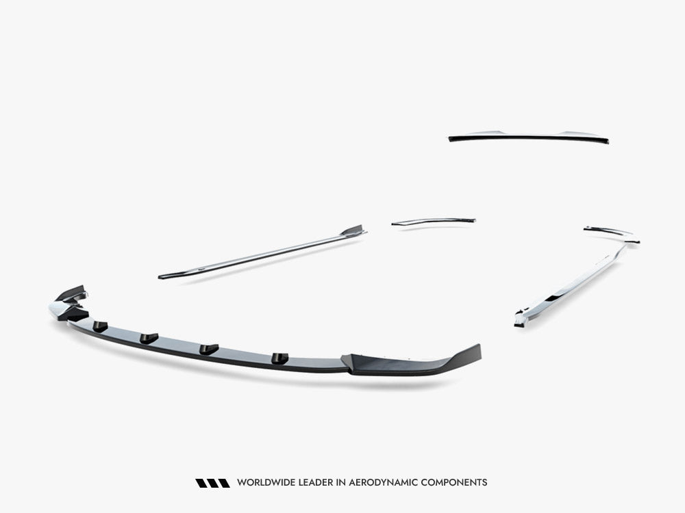 Full body kit for BMW M3 G80 by MAXTON® DESIGN, including front bumper, side skirts, and rear diffuser, on a white sedan.