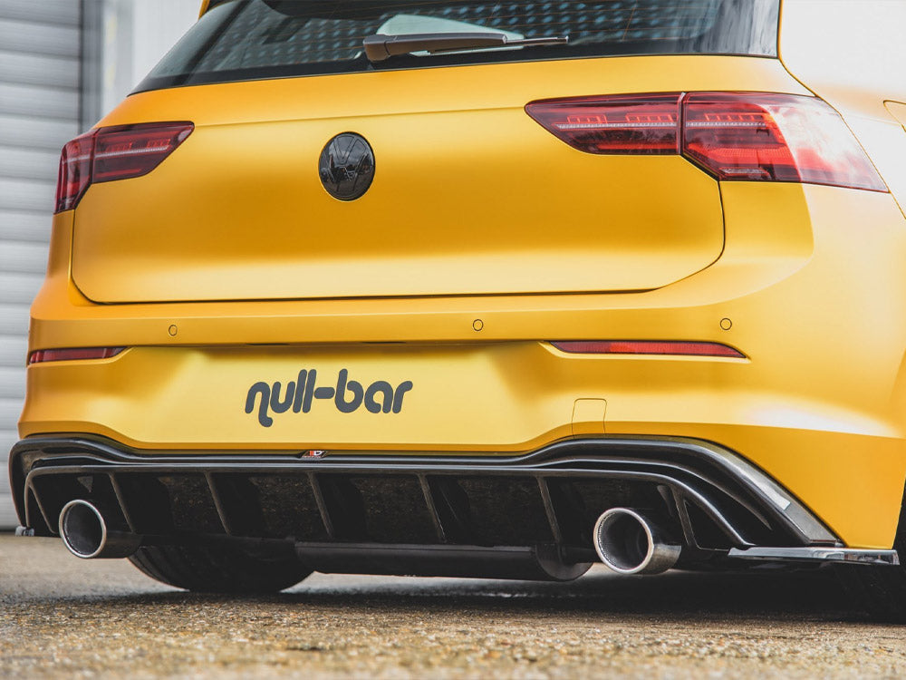 Maxton Design VW Golf Mk8 rear valance with GTI look, body and styling accessory for 2020 and newer models.