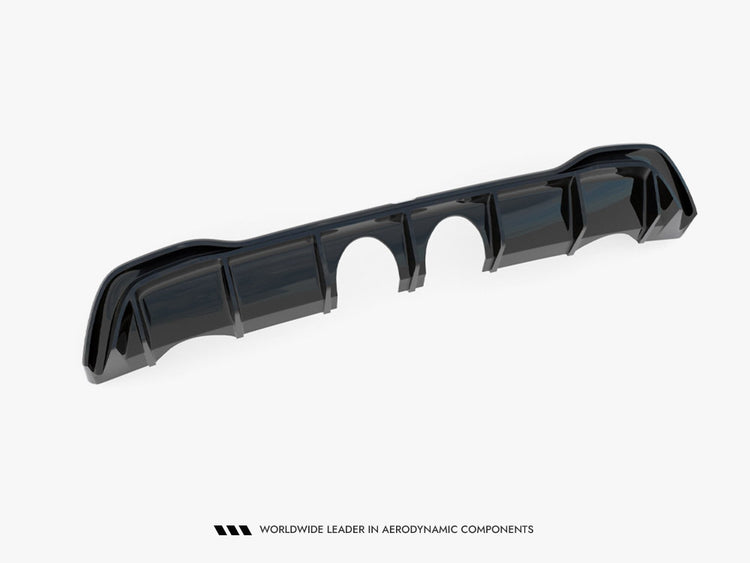 Maxton Design VW Golf Mk8 rear valance body kit with R32 look, designed for 2020 and later models, in black finish.
