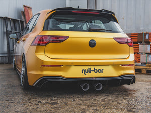 Maxton Design VW Golf Mk8 rear valance with R32 look, body and styling accessory for 2020 and newer models.