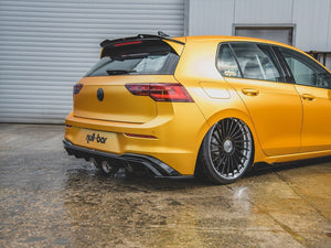 Maxton Design VW Golf Mk8 rear valance in R32 style, body and styling accessory for 2020 and newer models.