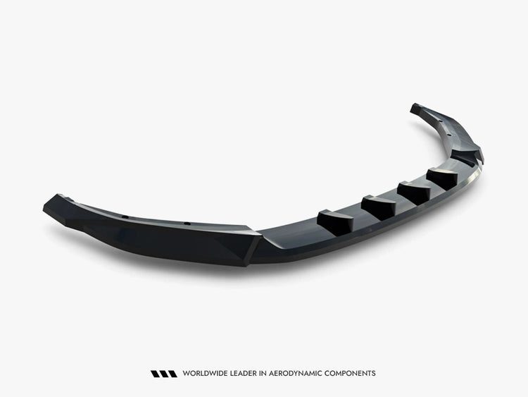 Maxton Design Skoda Kodiaq RS Mk2 front splitter body and styling part, black aerodynamic car accessory for enhanced look.