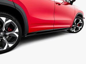 Maxton Design Skoda Kodiaq RS Mk2 side skirt diffusers in black, enhancing body styling and aerodynamics.