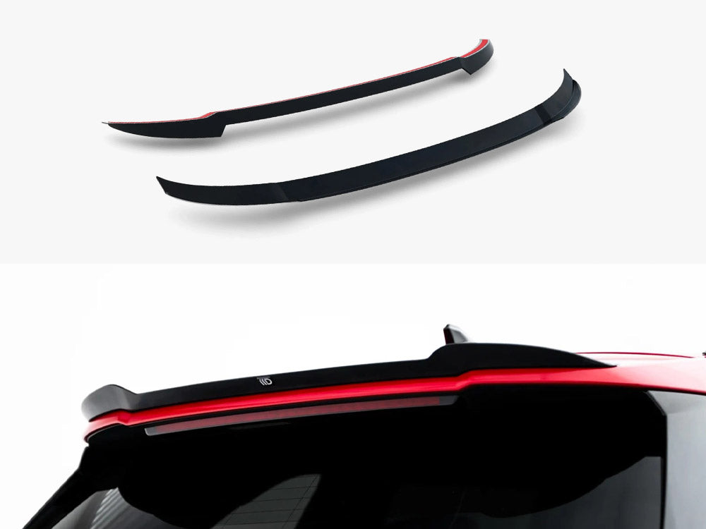 Maxton Design Spoiler CAP for Skoda Kodiaq RS Mk2, body and styling accessory, shown on car with close-up view.