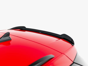 Maxton Design Skoda Kodiaq RS Mk2 spoiler CAP for body styling, in black with aerodynamic fins, mounted on vehicle.