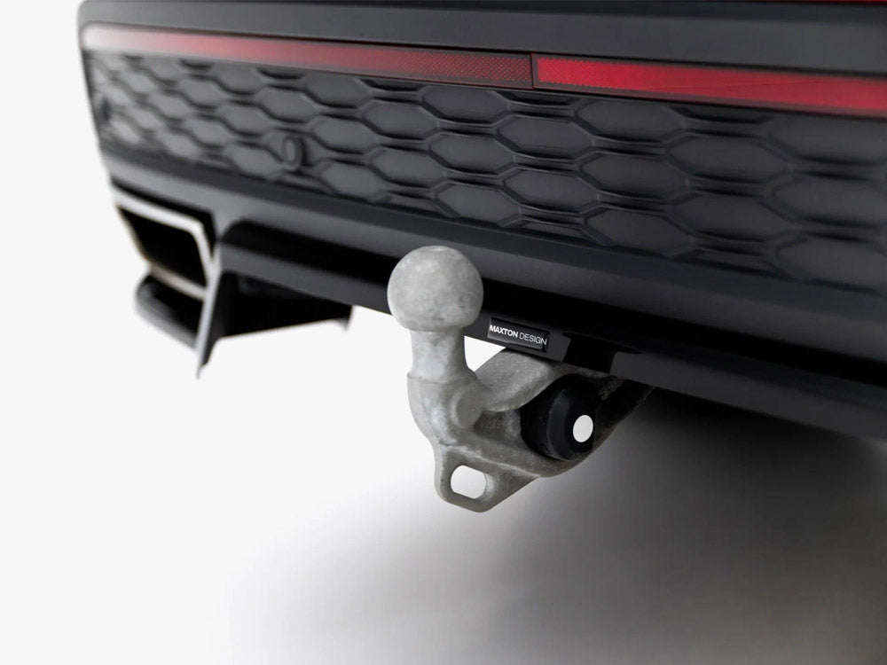 Maxton Design Skoda Kodiaq RS Mk2 rear splitter with vertical bars, body styling accessory for enhanced vehicle aerodynamics.