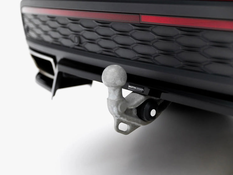 Maxton Design Skoda Kodiaq RS Mk2 rear splitter with vertical bars, body styling accessory for enhanced vehicle aerodynamics.