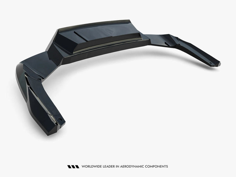 Maxton Design Skoda Kodiaq RS Mk2 rear splitter with vertical bars, body and styling accessory for enhanced sporty look.