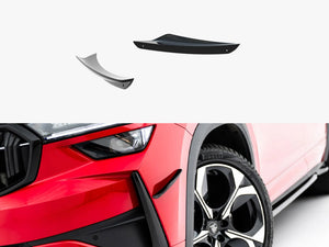 Maxton Design Skoda Kodiaq RS Mk2 front bumper wings canards for body and styling, shown on a vehicle with close-up view.