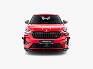 Maxton Design Skoda Kodiaq RS Mk2 front bumper wings or canards, body styling accessories, black plastic aerodynamic enhancements.
