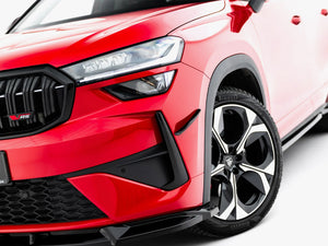 Maxton Design Skoda Kodiaq RS Mk2 front bumper wings (canards) for body and styling enhancement, featuring sleek aerodynamic design.