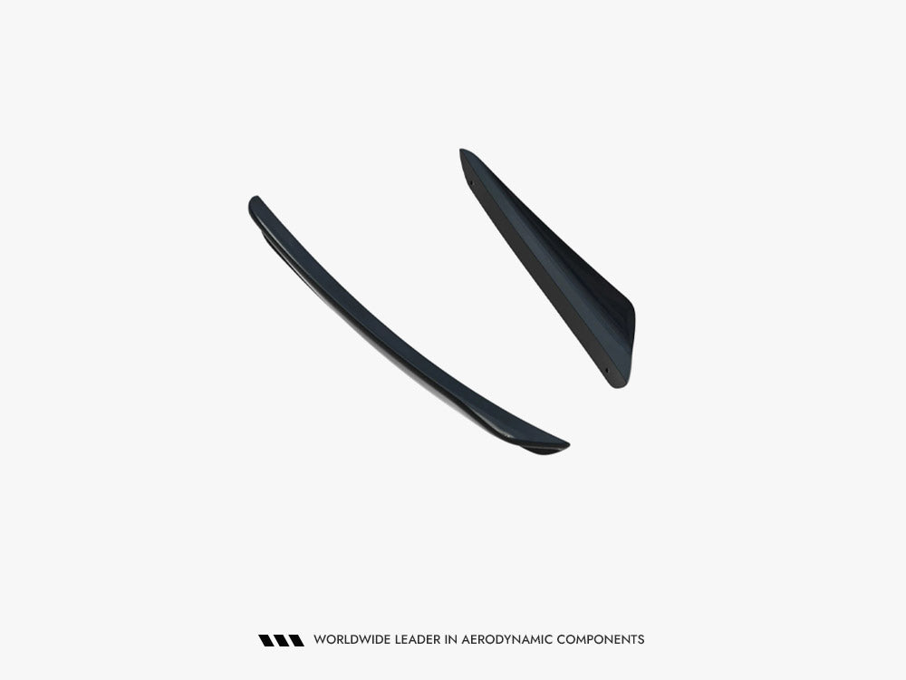 Maxton Design Skoda Kodiaq RS Mk2 front bumper canards, body styling wings, black aerodynamic add-ons for enhanced sporty look