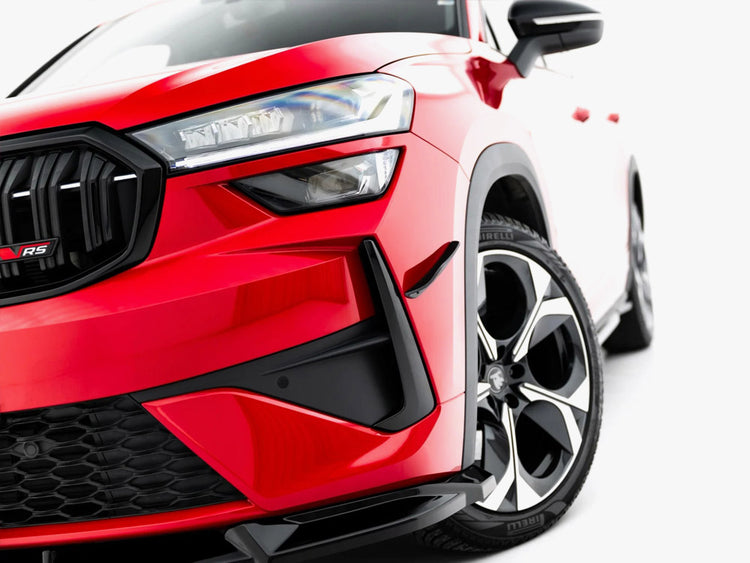 Maxton Design front bumper wings canards for Skoda Kodiaq RS Mk2, car body styling accessories, black aerodynamic canards