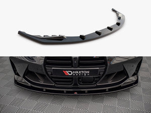 Maxton Design BMW M4 G82 front splitter V.1 in black, made of durable body and styling material for enhanced aerodynamics.