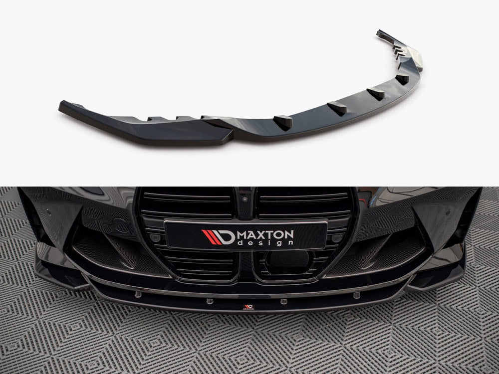 Maxton Design Front Splitter V.2 for BMW M4 G82, G82 Facelift, body and styling accessory, shown on car front.