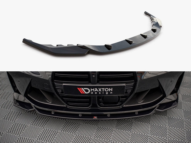 Maxton Design Front Splitter V.2 for BMW M4 G82, G82 Facelift, body and styling accessory, shown on car front.